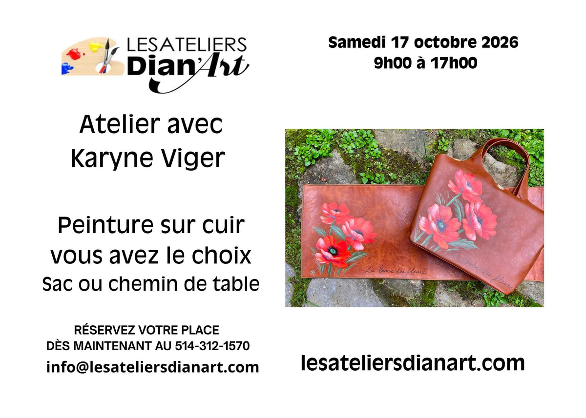 1 - Repentigny - Peinture sur cuir - samedi 17 octobre 2026