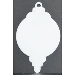 Boule Kay Quist 2011 (Ovale vert.) - Acrylique blanc 5"