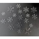 Set of 17 snowflakes - Clear acrylic