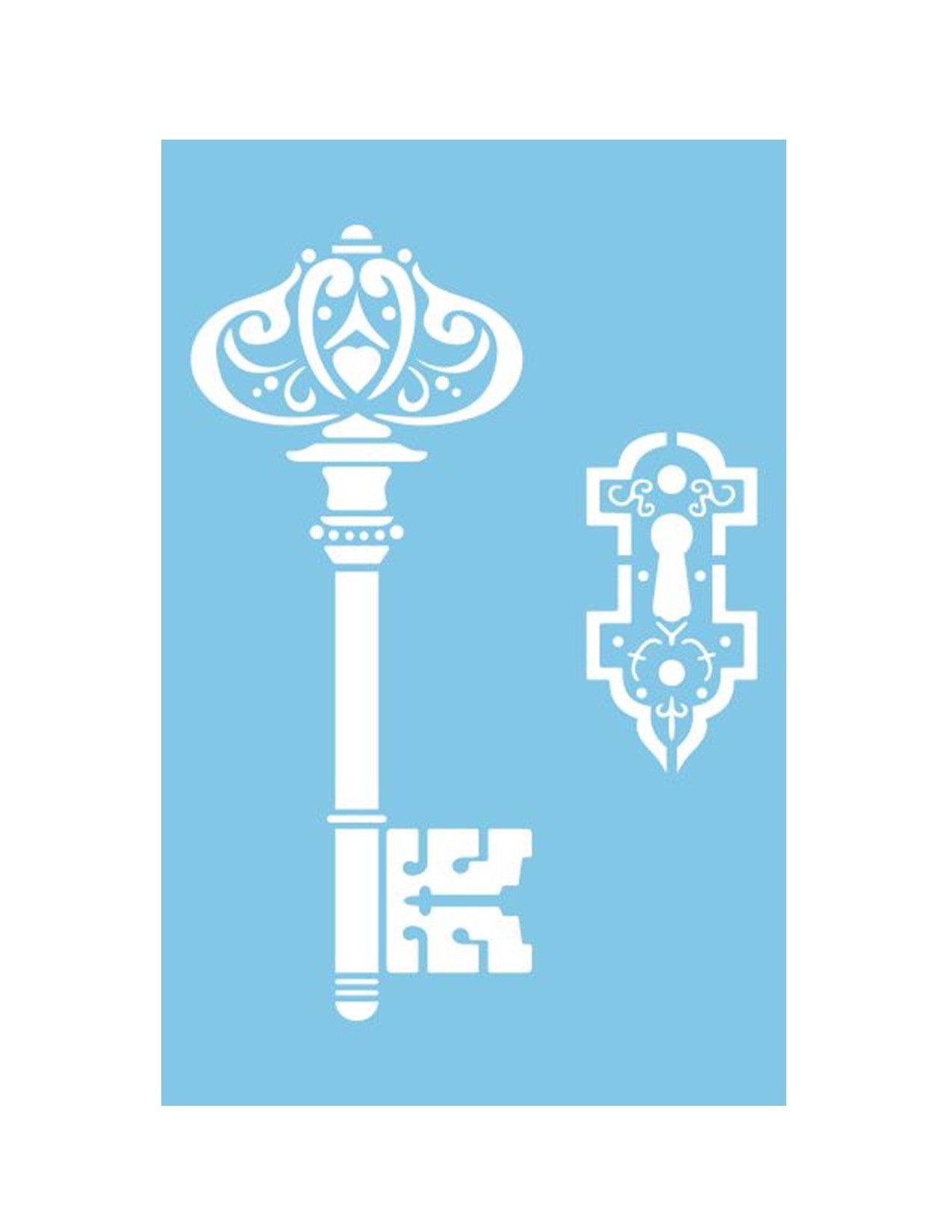 ST-208 - Stencil - Key & lock