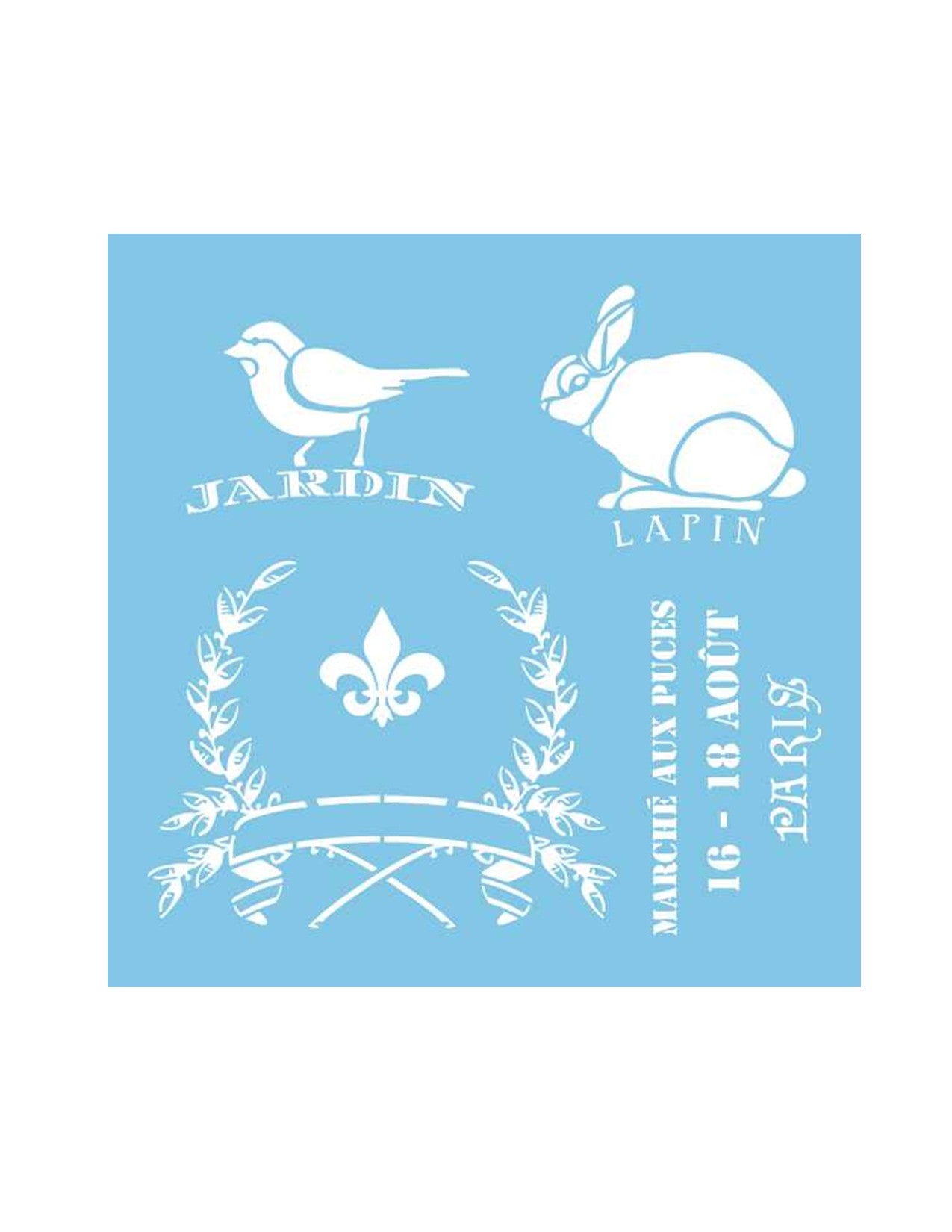 ST-860 - Stencil - Crown - Rabbit
