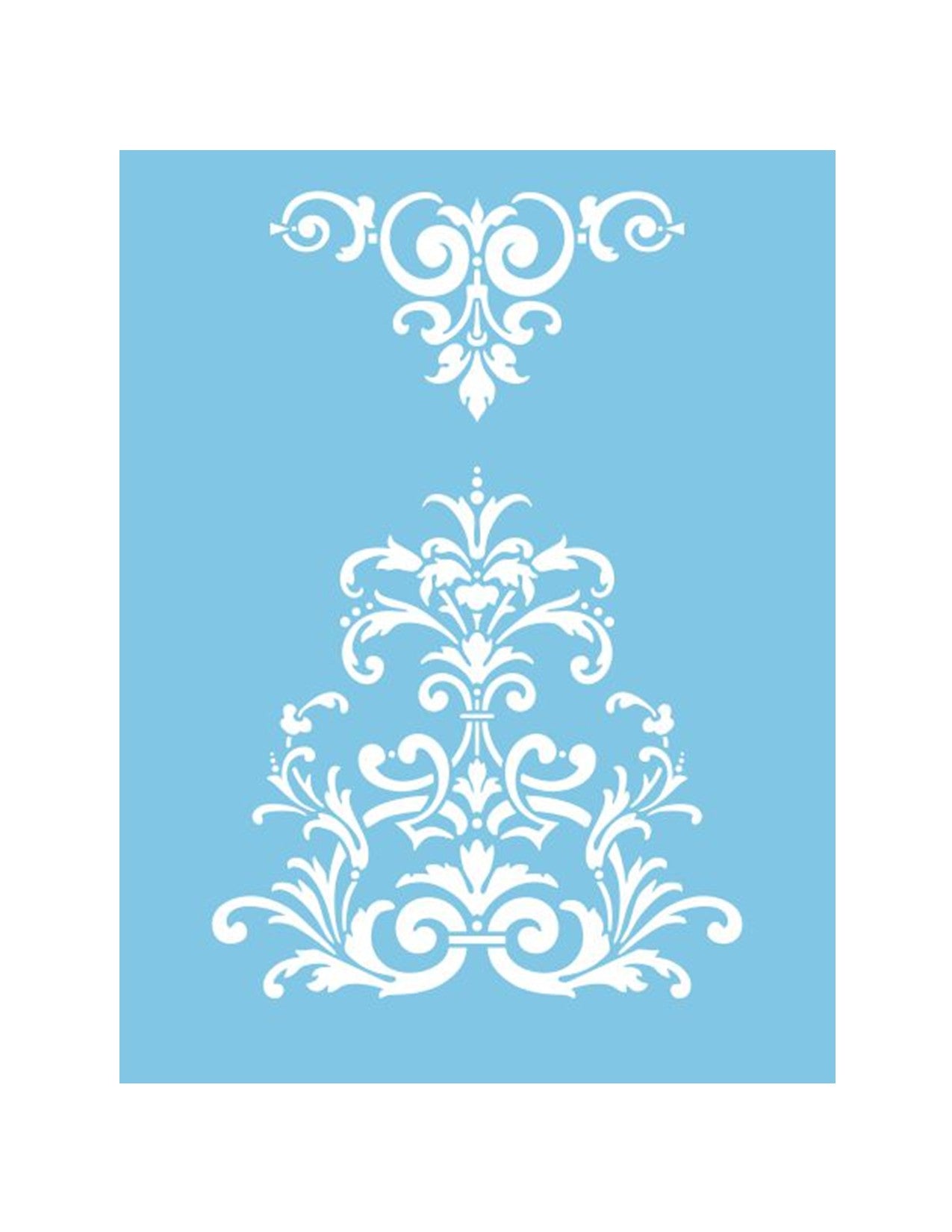 ST-025 - Stencil - Brocade Fragment 2