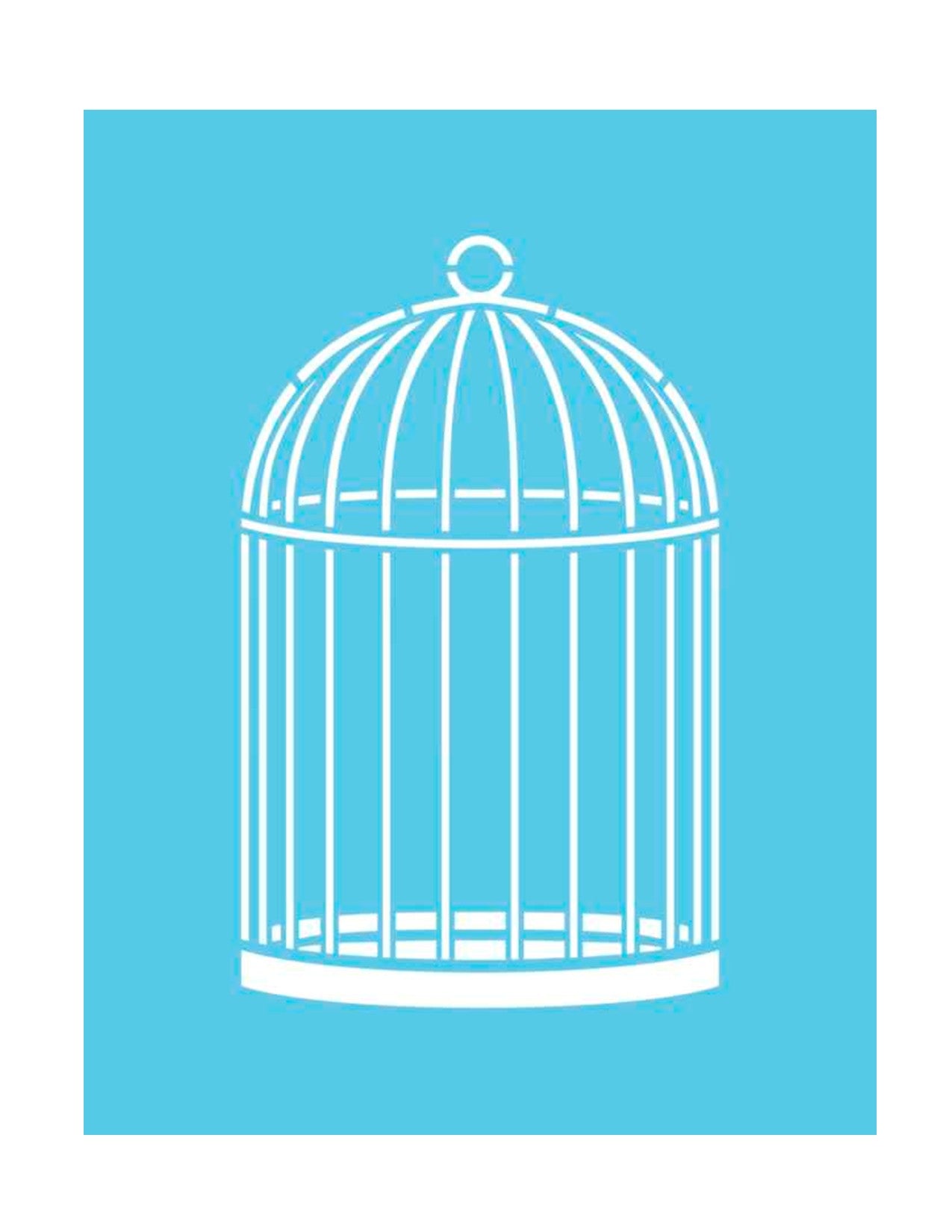 ST-082 - Pochoir - Cage d'oiseaux