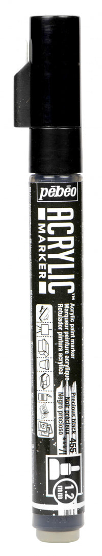 Thumbnail for Acrylic Marker 1.2mm Pebeo    Noir précieux - 455