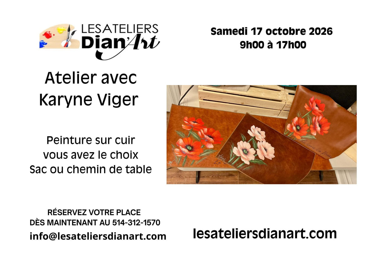 1 - Repentigny - Peinture sur cuir - samedi 17 octobre 2026
