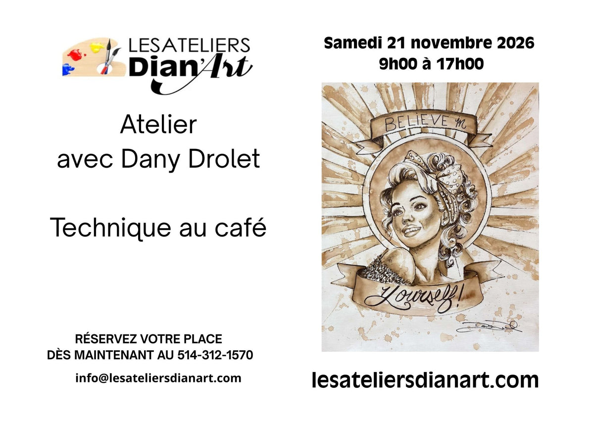 1 - Repentigny - Technique encre et café -  Samedi 21 novembre 2026