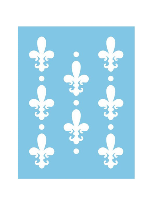ST-034 - Pochoir - Arrière-Plan Fleur de Lys - 1