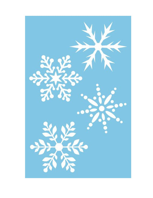 ST-042 - Pochoir - Grand flocons 4 - 3"