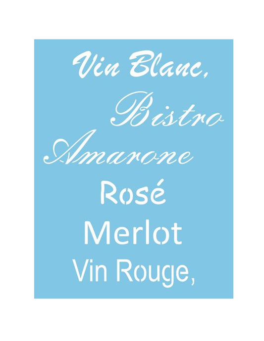 ST-036 - Pochoir - Vive le vin