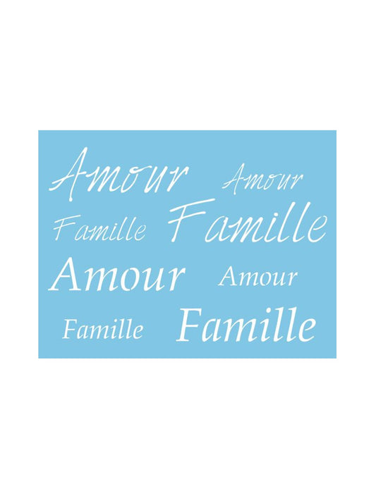 ST-038 - Pochoir - Amour - Famille