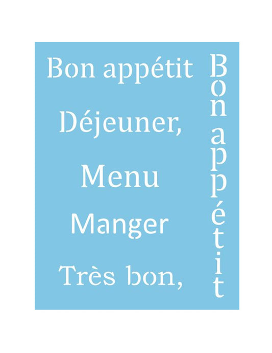ST-037 - Pochoir - Bon Appétit