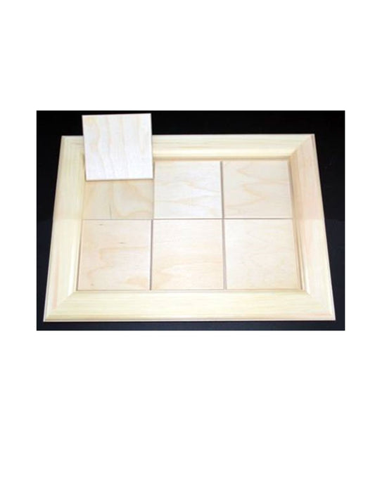 Cabaret rectangle avec 6 sous-verres 5" X 5"