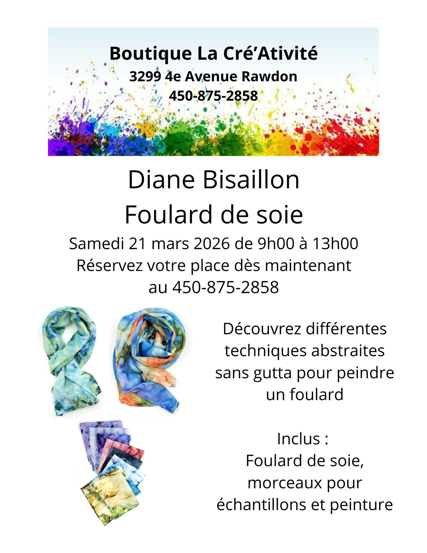 2 - Rawdon - Foulard de soie - Samedi 21 mars 2026