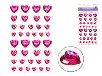 Thumbnail for Self-adhesive gems Red hearts 8.9cm x 13.7cm