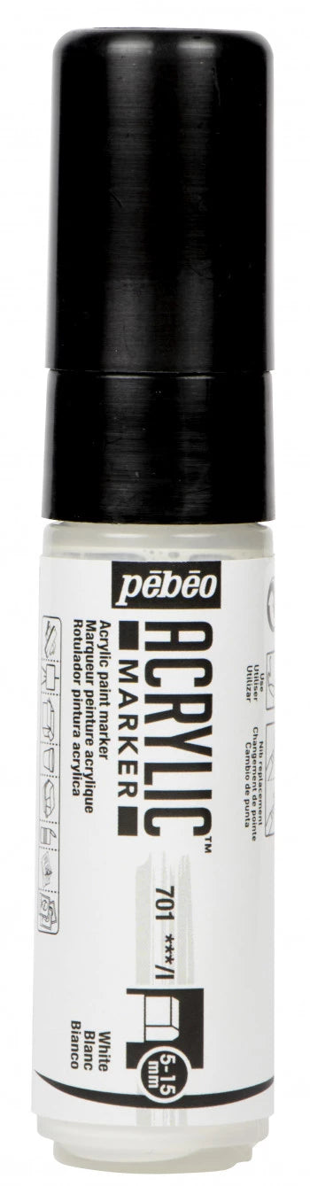 ACRYLIC MARKER TIP 3IN1 5-15 MM WHITE - 701