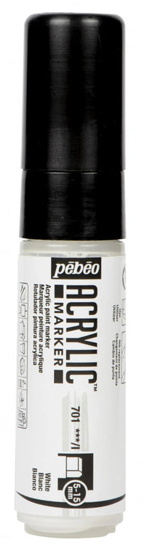 Thumbnail for ACRYLIC MARKER TIP 3IN1 5-15 MM WHITE - 701