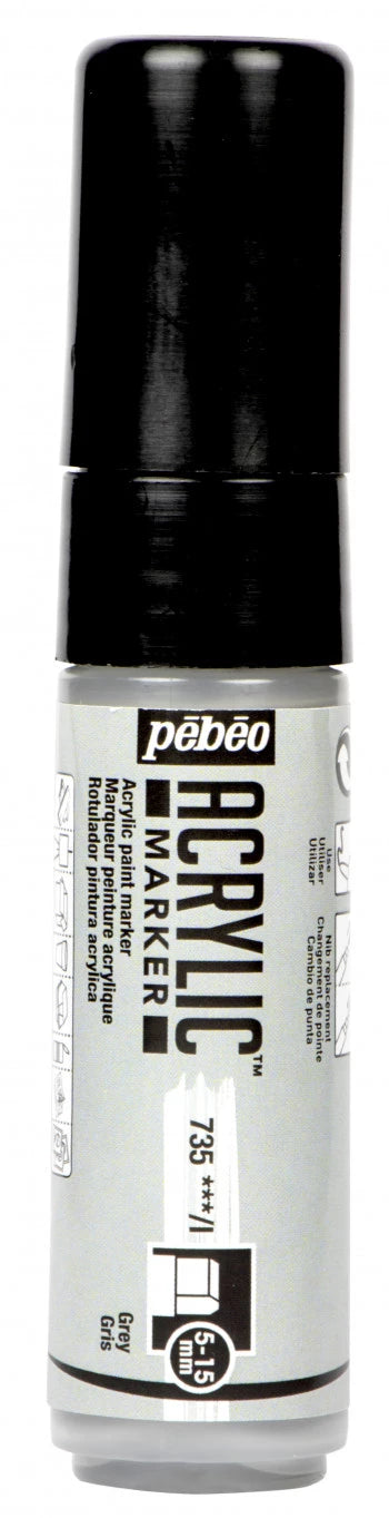ACRYLIC MARKER TIP 3IN1 5-15 MM GRAY