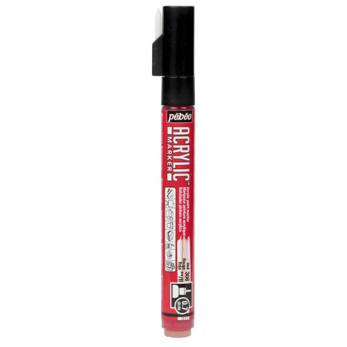 Acrylic Marker 0.7mm Pebeo Red - 308