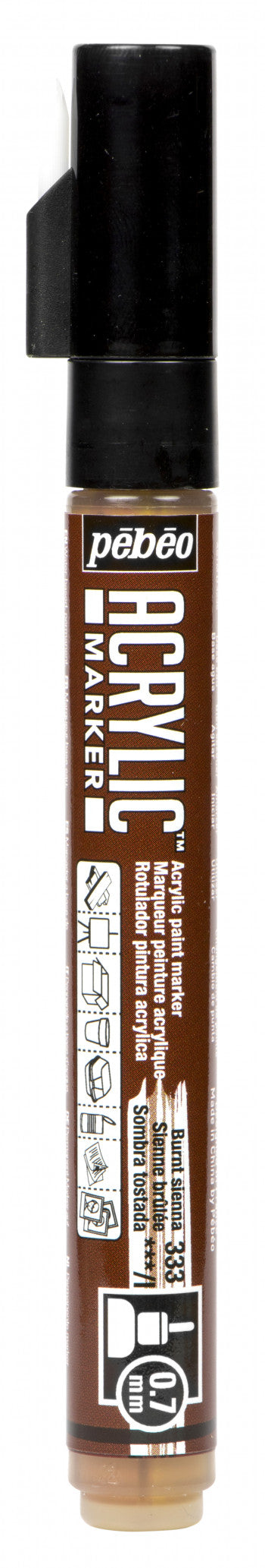 Acrylic Marker 0.7mm Pebeo   Sienne brulée