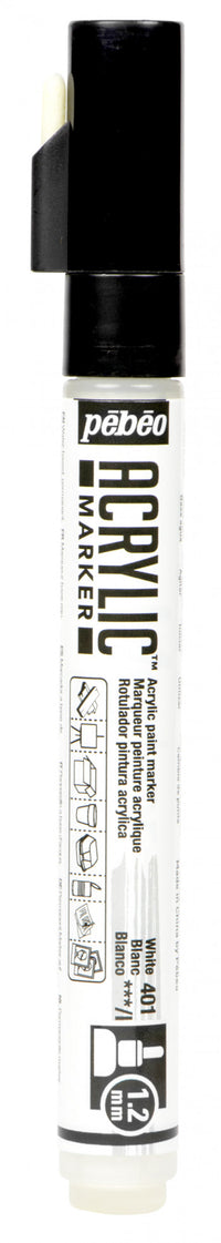 Thumbnail for Acrylic Marker 1.2mm Pebeo White - 401