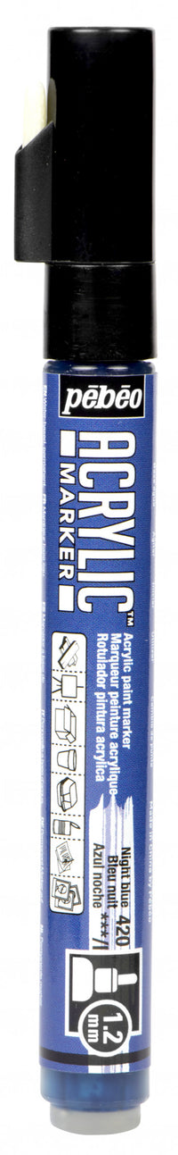 Thumbnail for Acrylic Marker 1.2mm Pebeo Midnight blue - 420