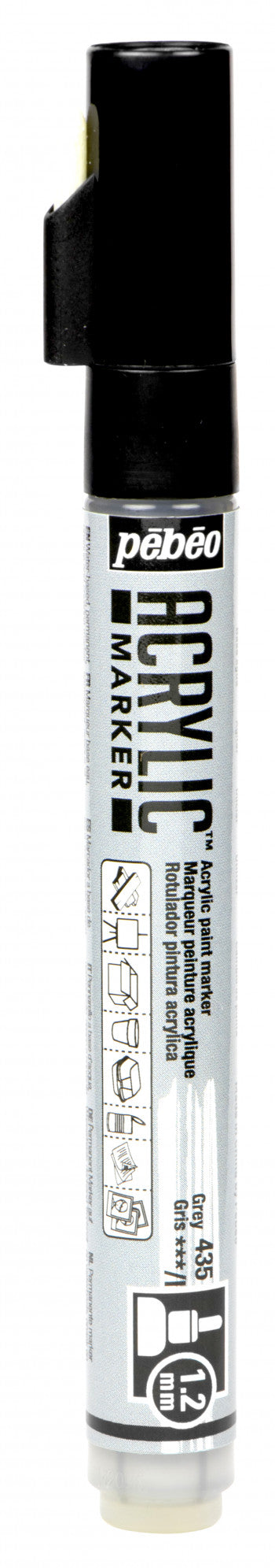 Acrylic Marker 1.2mm Pebeo Gray