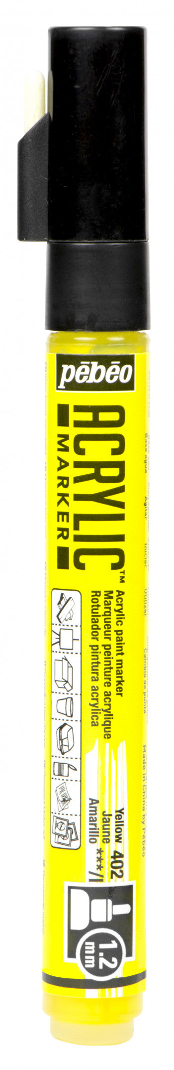 Acrylic Marker 1.2mm Pebeo Yellow - 402