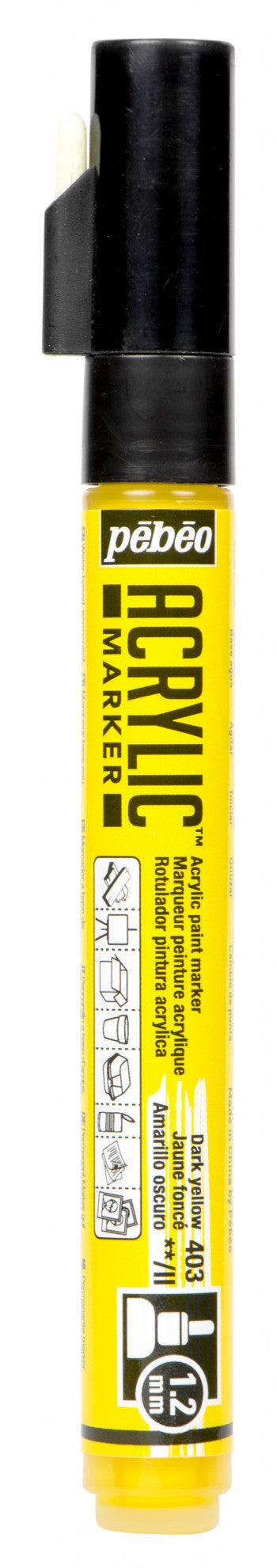 Acrylic Marker 1.2mm Pebeo Dark Yellow - 403