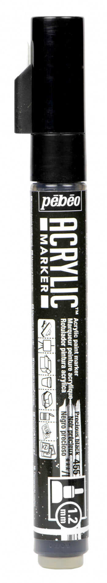 Acrylic Marker 1.2mm Pebeo Precious black - 455