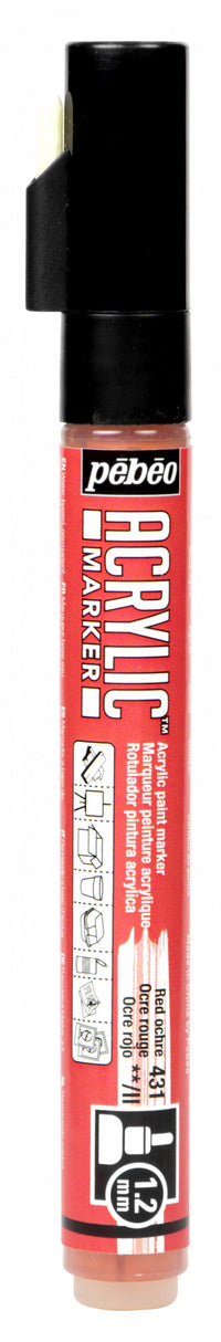 Thumbnail for Acrylic Marker 1.2mm Pebeo Ocher Red