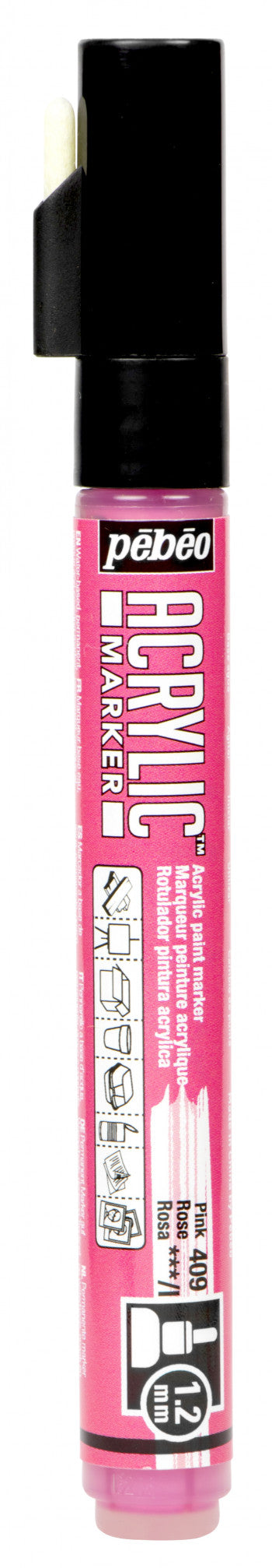 Acrylic Marker 1.2mm Pebeo Pink - 409