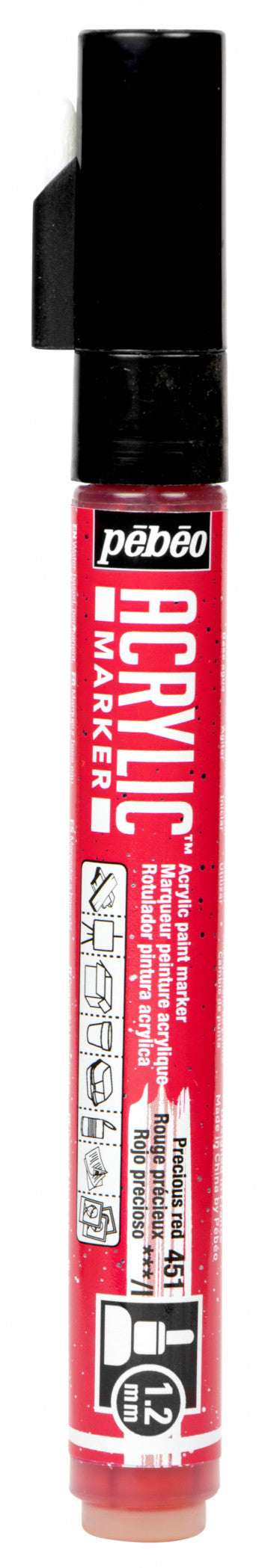 Acrylic Marker 1.2mm Pebeo Precious red - 451