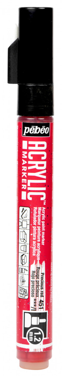Thumbnail for Acrylic Marker 1.2mm Pebeo Precious red - 451