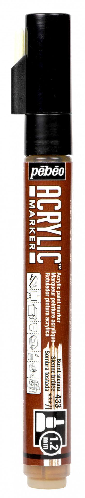 Acrylic Marker 1.2mm Pebeo     Sienne brulée - 433