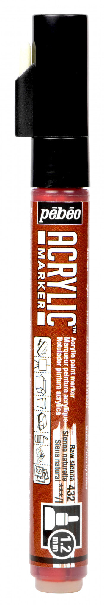 Acrylic Marker 1.2mm Pebeo   Sienne naturelle