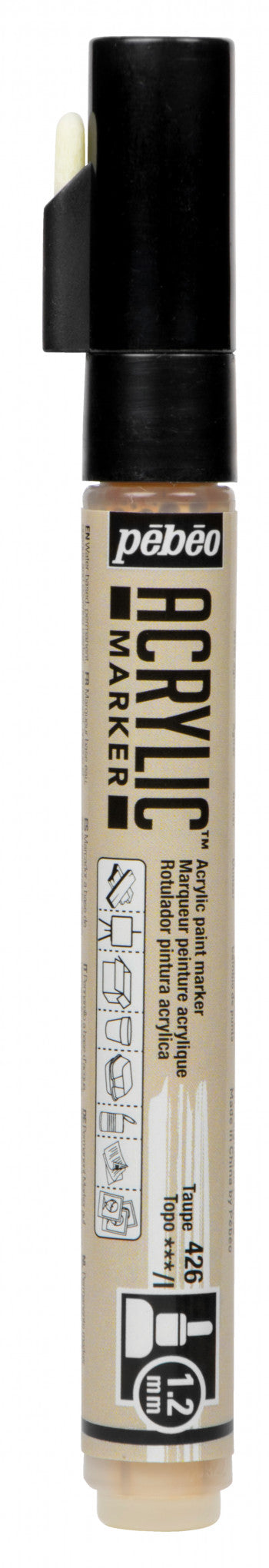Acrylic Marker 1.2mm Pebeo Taupe