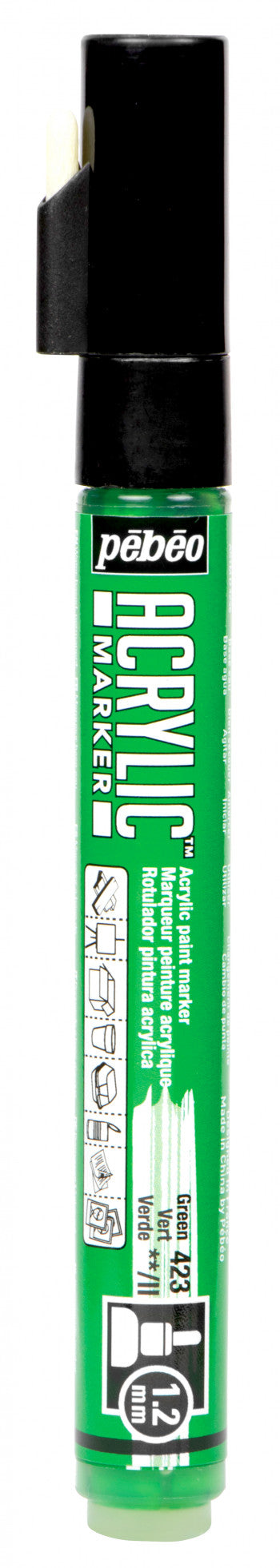 Acrylic Marker 1.2mm Pebeo Green - 423