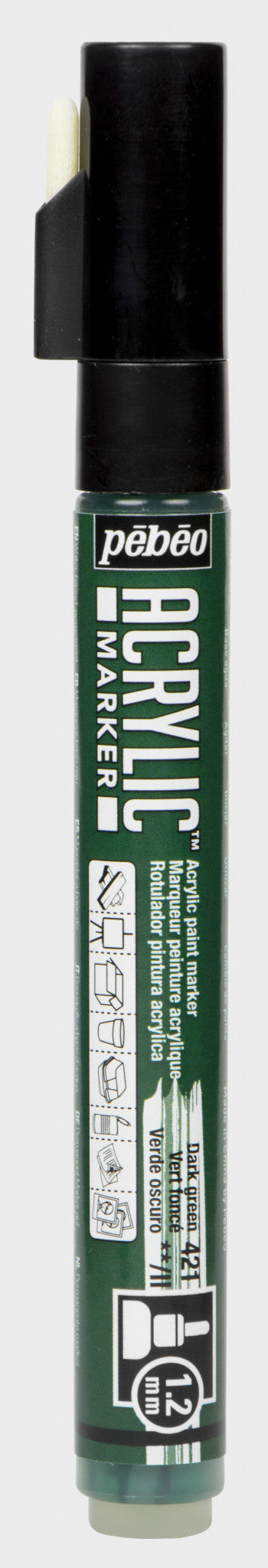 Acrylic Marker 1.2mm Pebeo Dark green