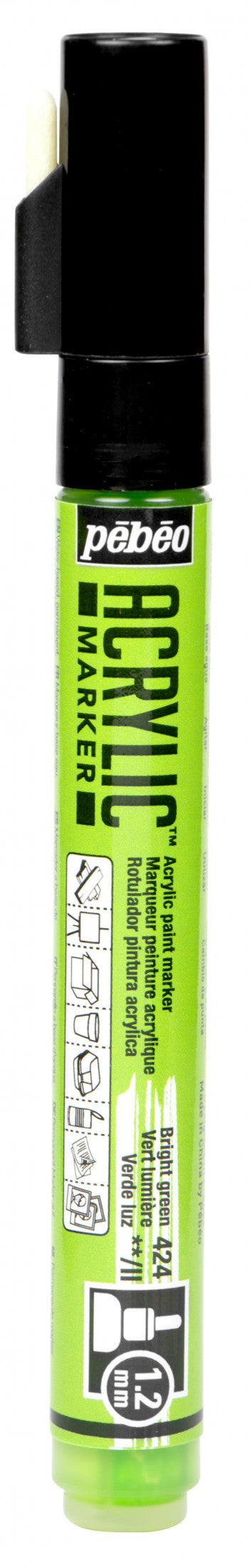 Acrylic Marker 1.2mm Pebeo      Vert lumière - 424