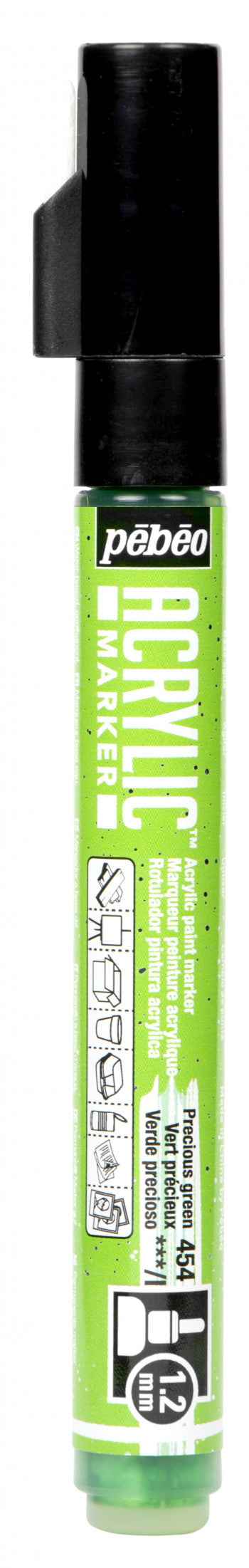 Acrylic Marker 1.2mm Pebeo Precious green - 454
