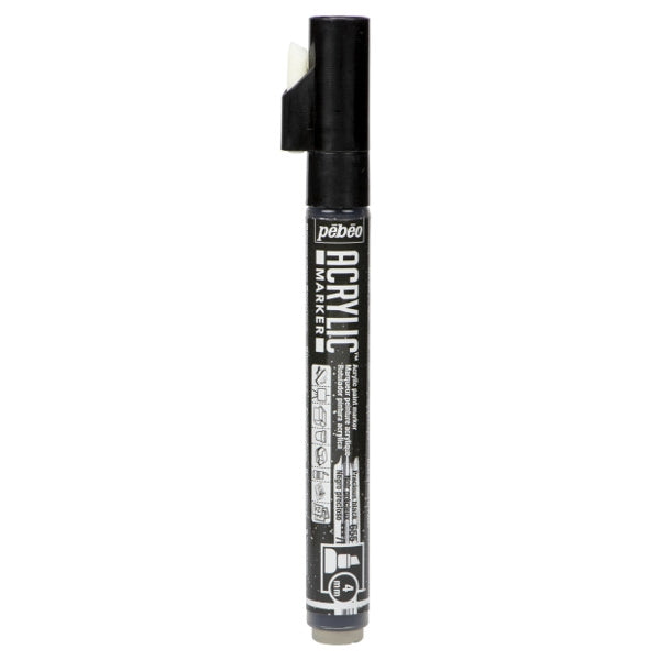 Acrylic Marker 4mm beveled Pebeo Precious black - 555