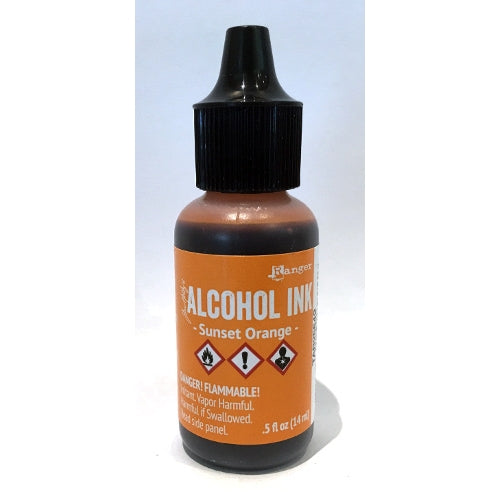 Alcohol ink - Sunset orange