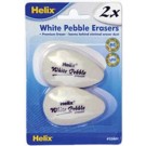 White Pebble Erasers (2)
