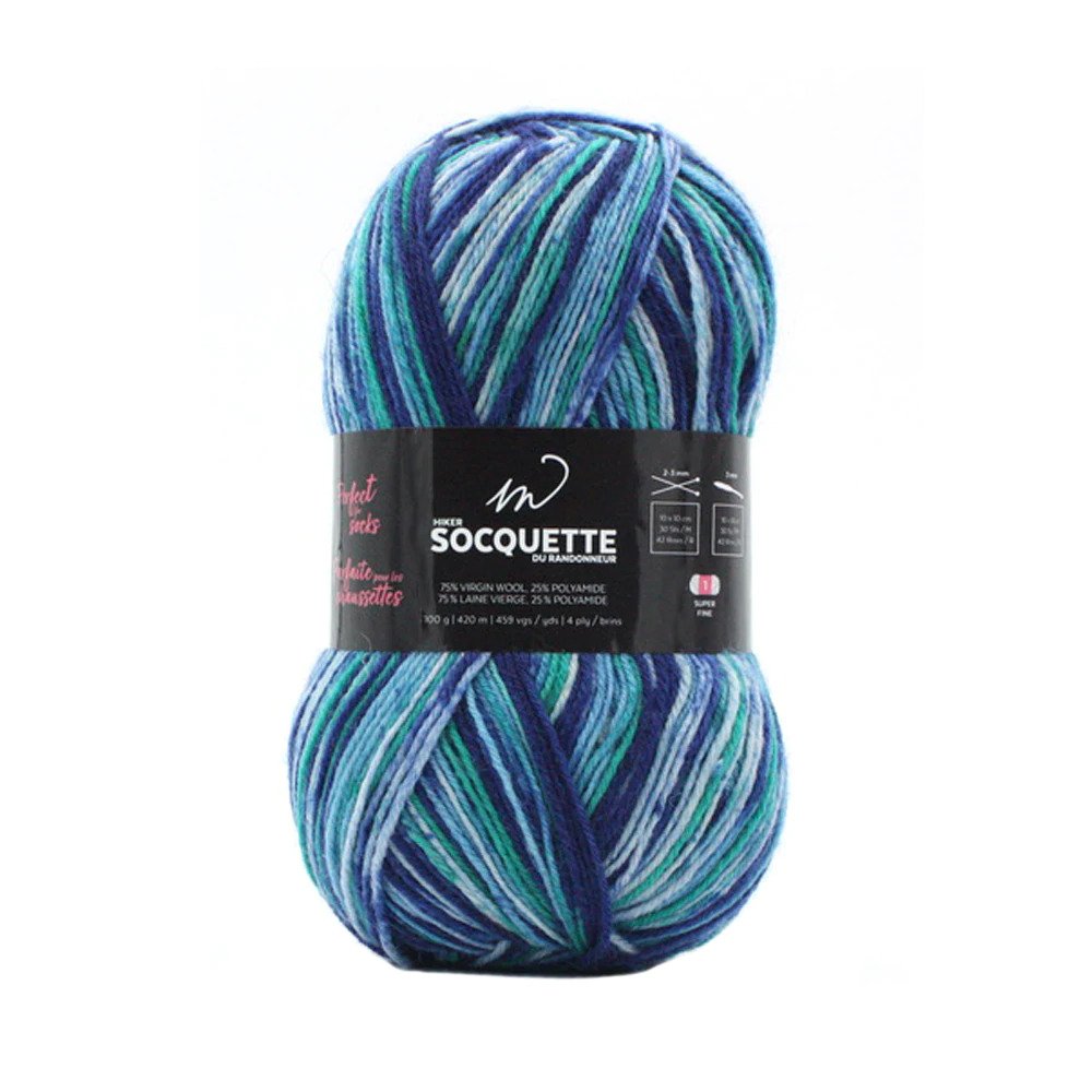 Wool M Socquette - Mixed seaside