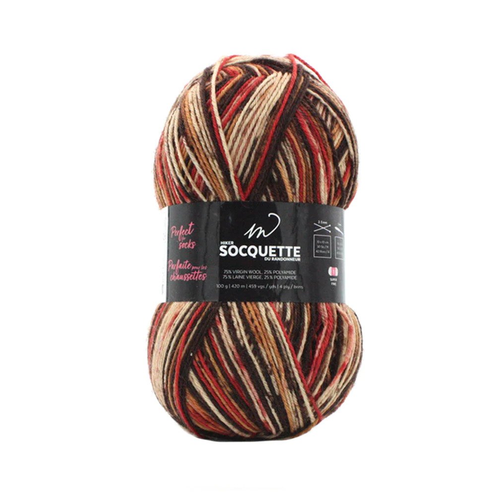 Wool M Socquette - Mixed bark