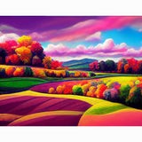 Paysage coloré 40x30cm