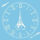 ST-854 - Stencil - Paris Clock