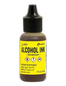 Alcohol ink - Dandelion