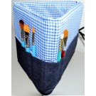 Brushes Case - 3 sections - Denim